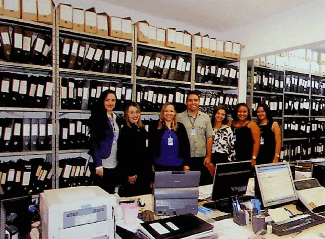 Departamento de Apoio Foto do departamento que cuida da documentação dos condomínios