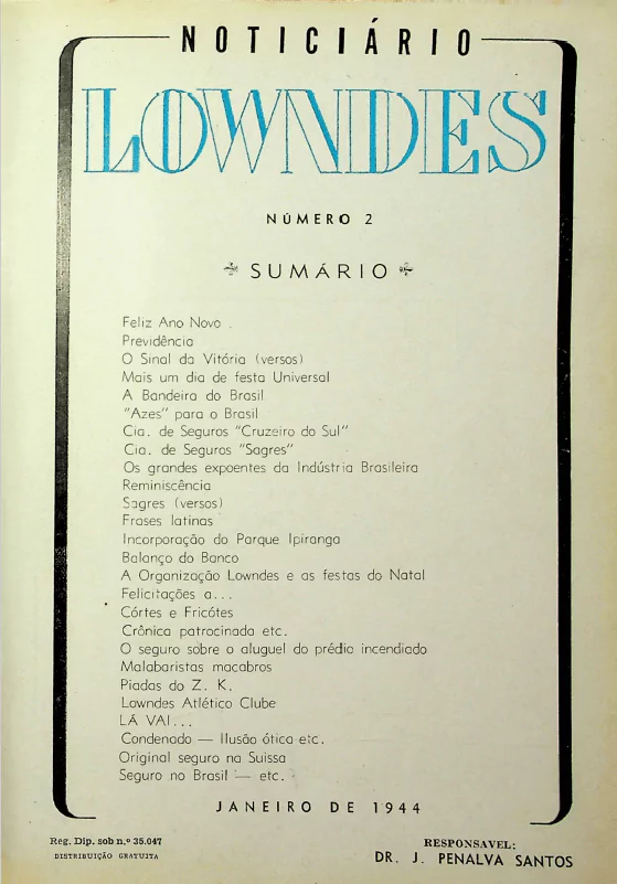 Noticiário Lowndes – Nº 2
