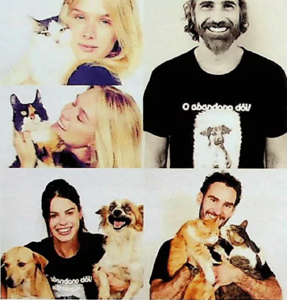 Artistas divulgando a SUIPA Foto de artistas com seus pets