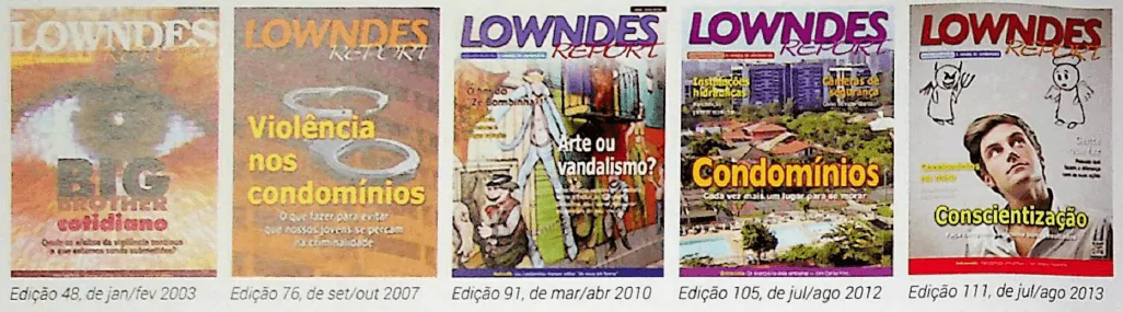 Imagens das capas das revistas Lowndes Reports