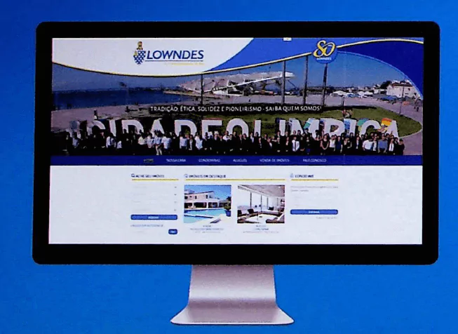 Novo Site da Lowndes Tela com novo site da Lowndes